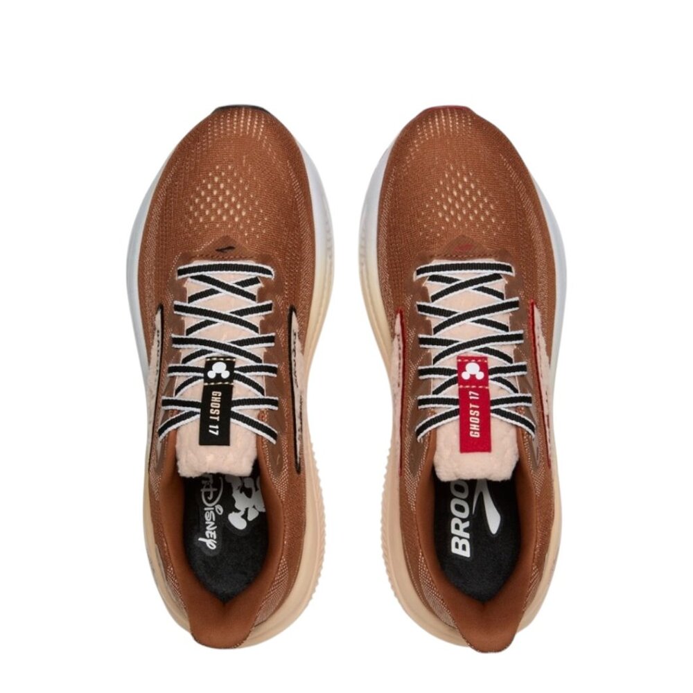 Brooks Ghost 17 x Run Disney 2026 Chip n' Dale Mens Running Shoes Brown/Tan NEW - Picture 6 of 9